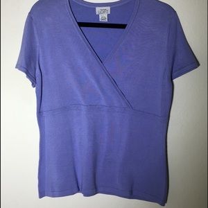 Ann Taylor Loft Cornflower Blue SS Sweater size‎ L